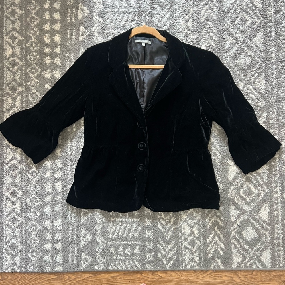 Velvet Elegant Black Women's Jacket size L (AA115)